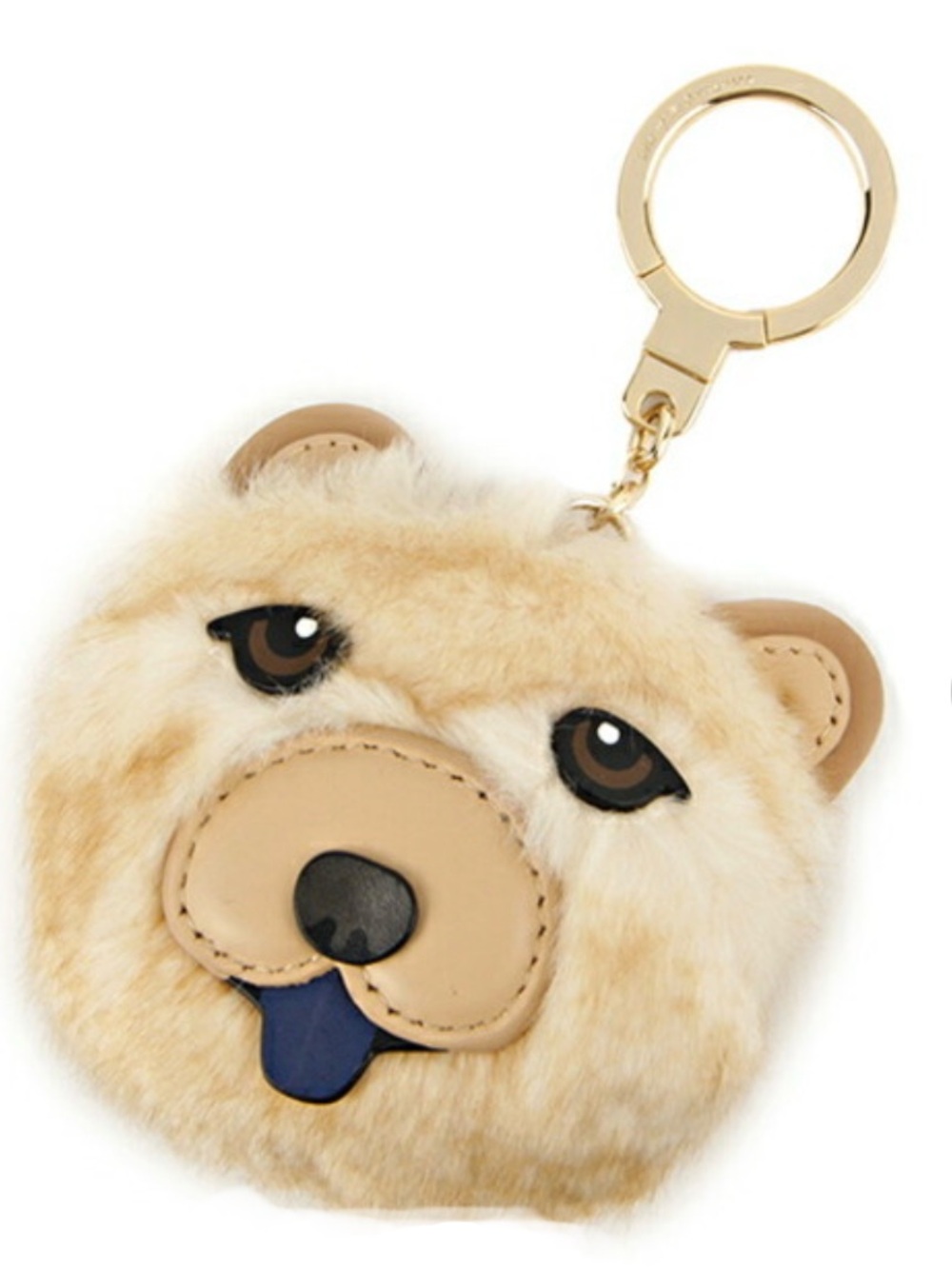 Kate Spade Year of The Dog Chow Chow Pouf Bag Charm Key Fob EUC